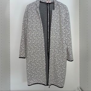 Philosophy Black and White Jacquard Knit Jacket M